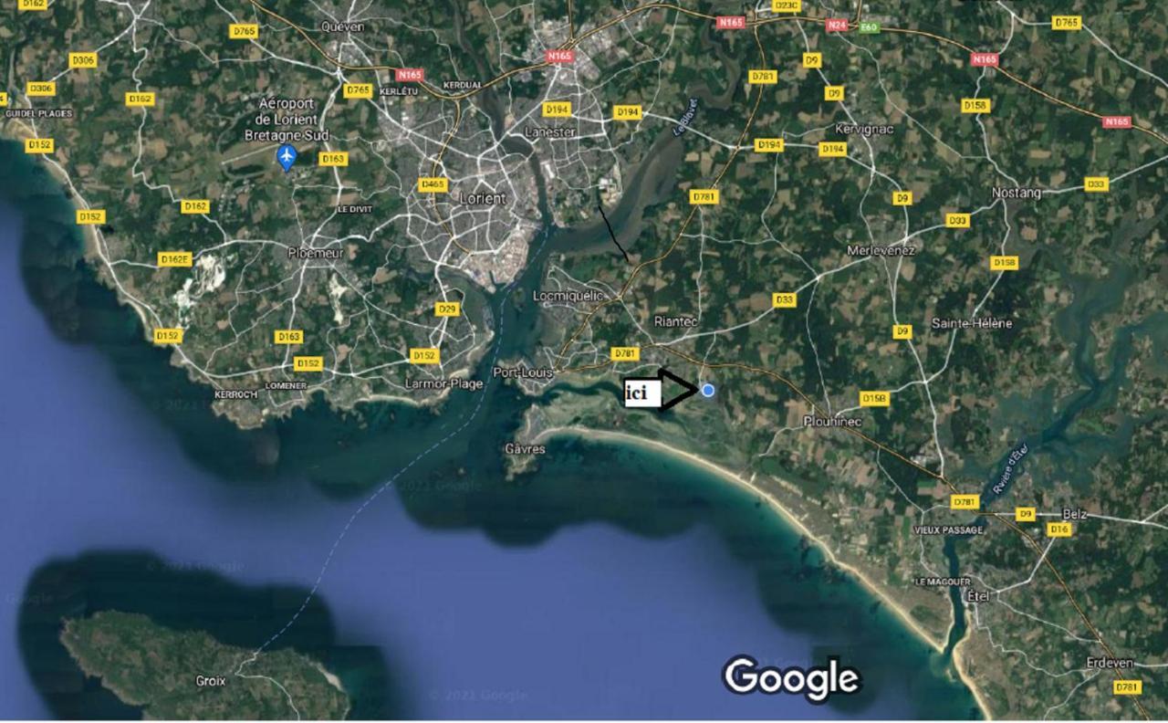 Riantec Petite Maison Chalet A 100 M De La Petite Mer De Gavres מראה חיצוני תמונה
